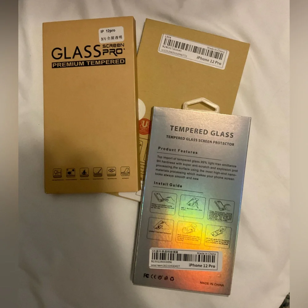 Glass Screen Protector & Multiple Charging Cords for iPhone X/XS/11 Pro -
